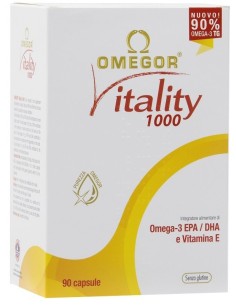 Omegor Vitality 1000 Integratore Omega3 EPA DHA 90 Capsule Molli